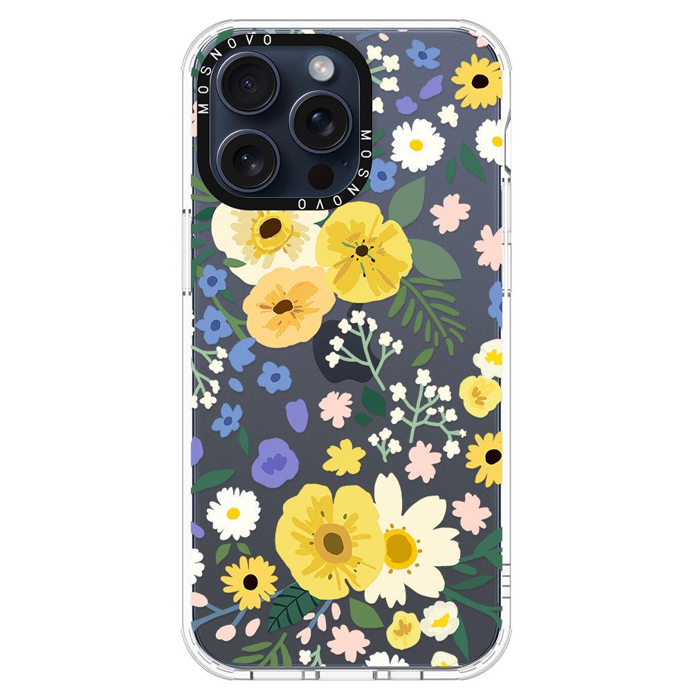 Spring Wild Floral Phone Case - iPhone 15 Pro Max Case - MOSNOVO