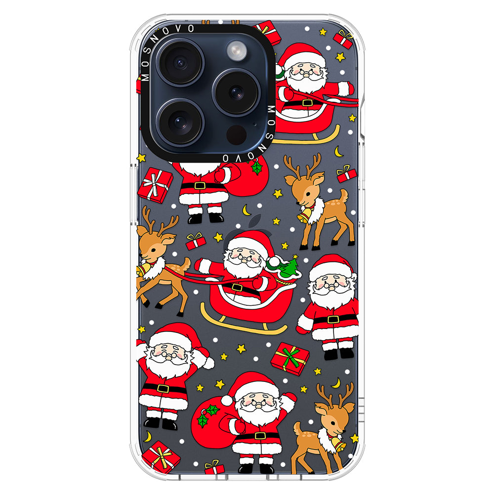 Cute Santa Claus Deer Phone Case - iPhone 15 Pro Case - MOSNOVO