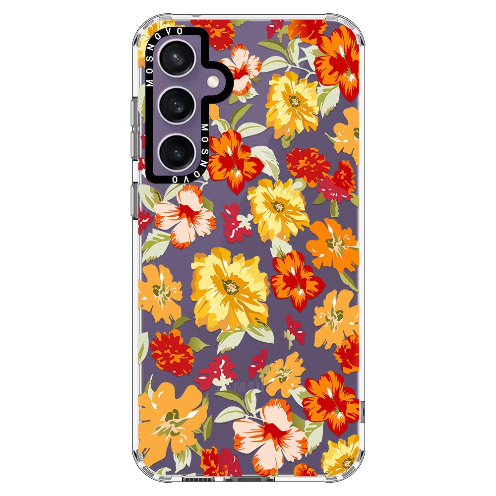 70s Boho Yellow Flower Phone Case - Samsung Galaxy S23 FE Case