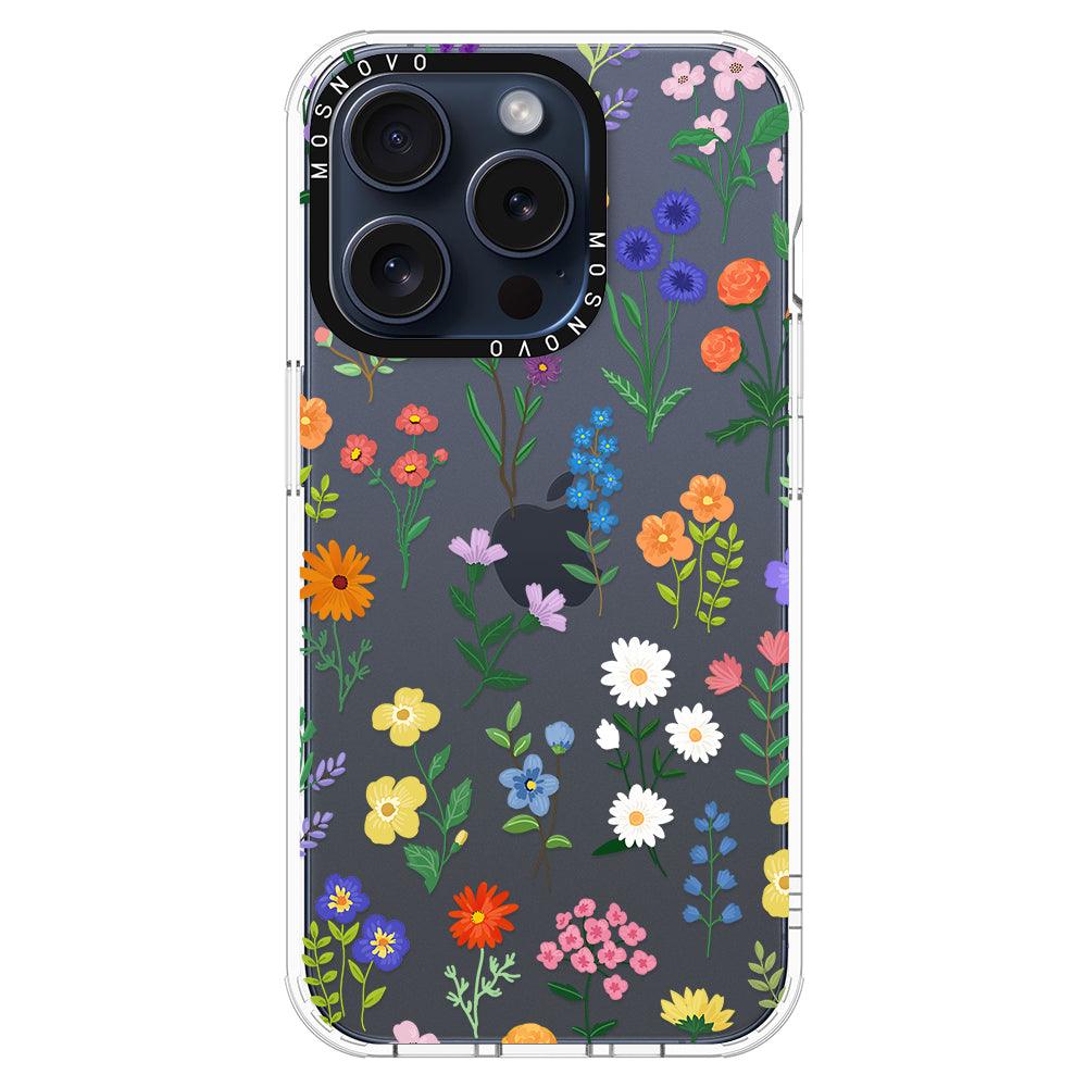 Botanical Floral Phone Case - iPhone 15 Pro Case - MOSNOVO