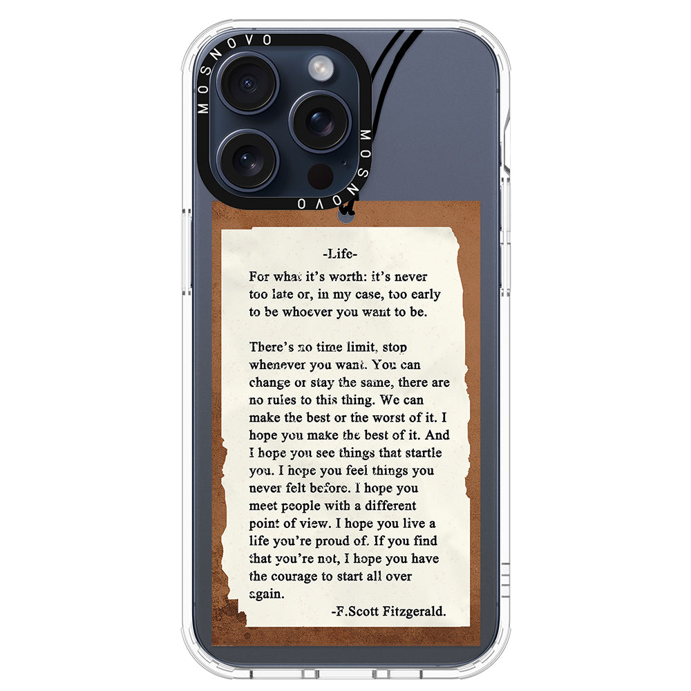 Life Quote Phone Case - iPhone 15 Pro Max Case - MOSNOVO