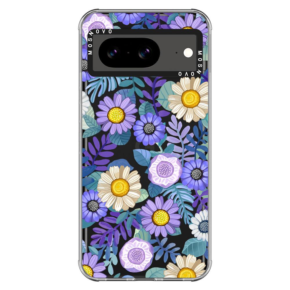 Purple Floral Phone Case - Google Pixel 8 Case - MOSNOVO