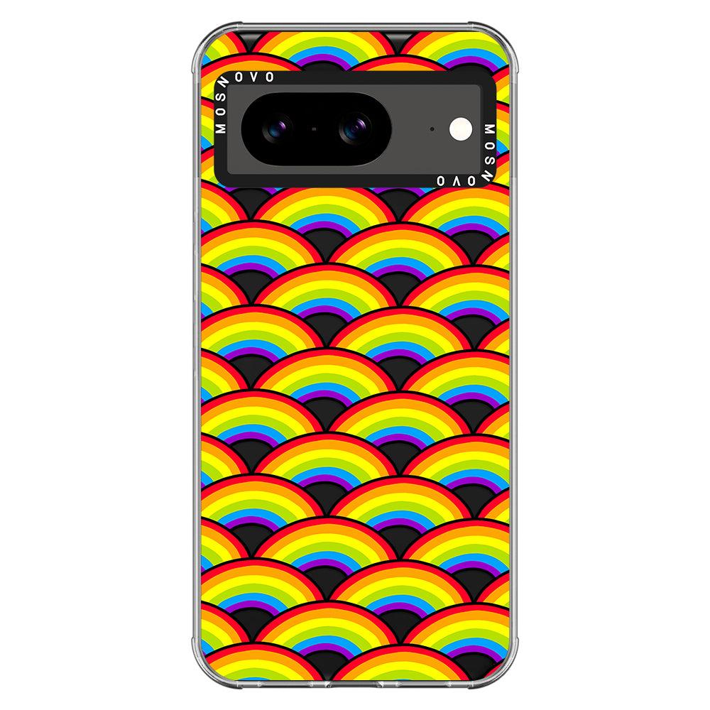 Rainbow Waves Phone Case - Google Pixel 8 Case - MOSNOVO