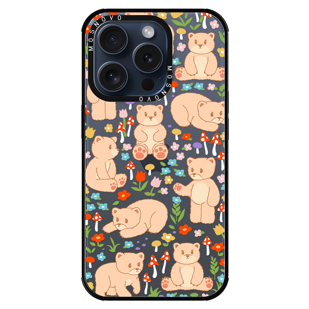 Cute Bear Phone Case - iPhone 15 Pro Case - MOSNOVO