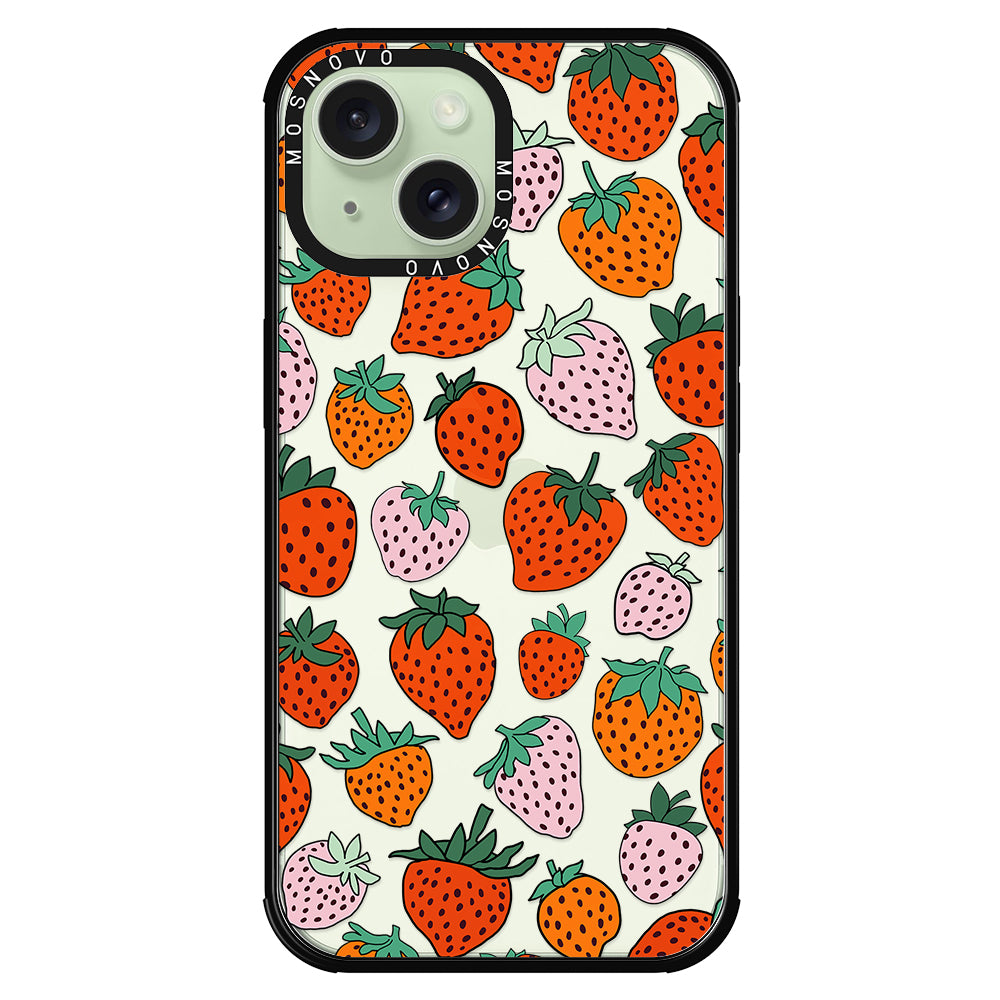 Cute Strawberry Phone Case - iPhone 15 Plus Case - MOSNOVO