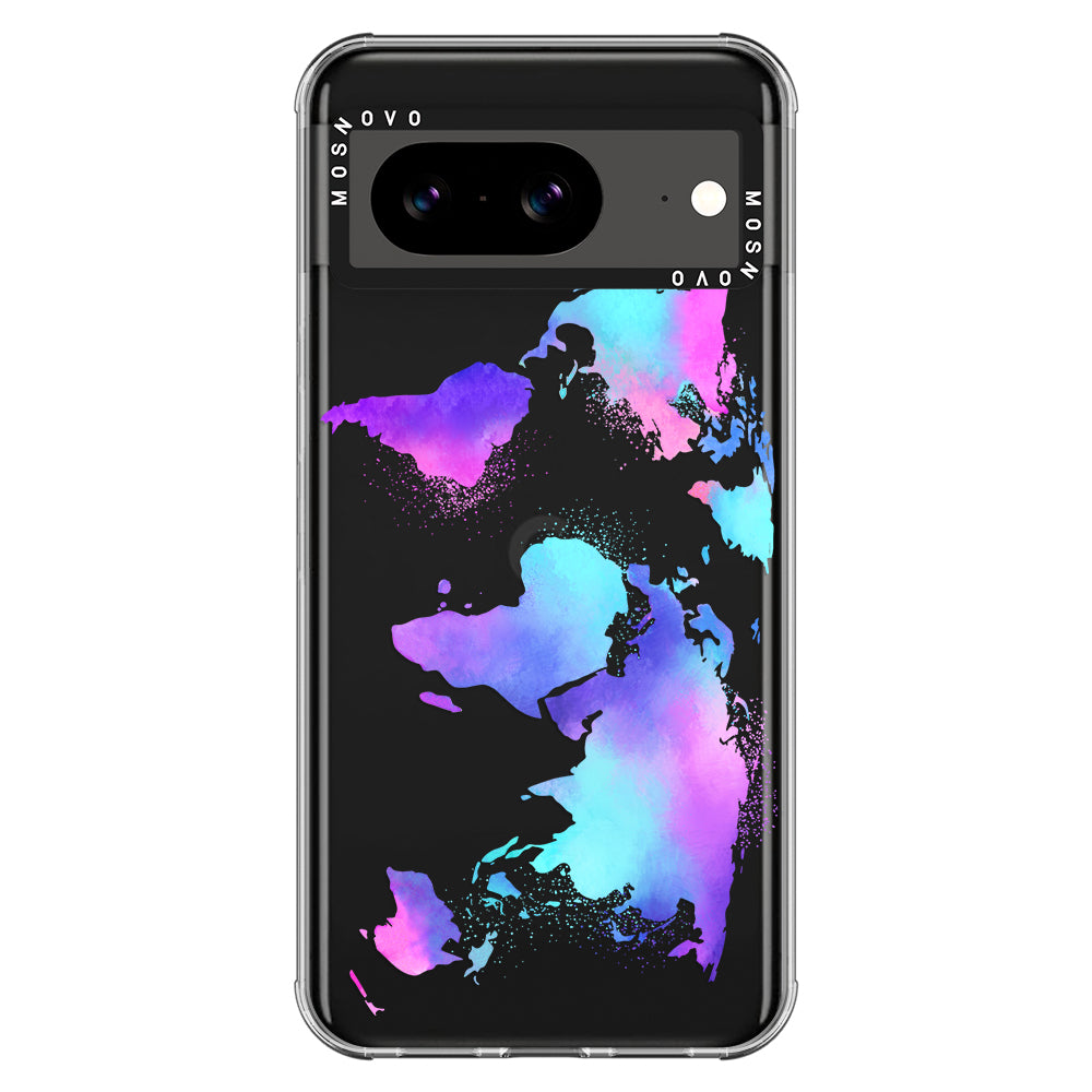 Psychedelic World Map Phone Case - Google Pixel 8 Case - MOSNOVO