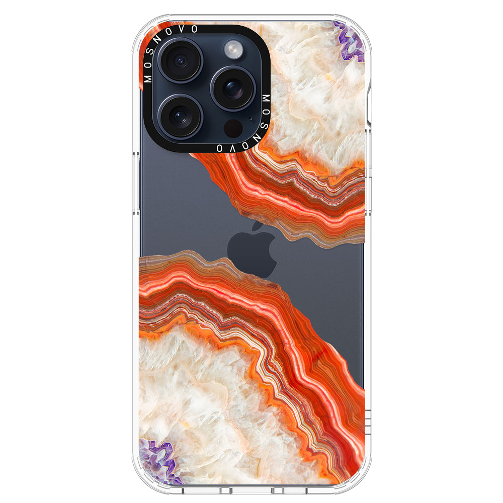 Agate Red Phone Case - iPhone 15 Pro Max Case - MOSNOVO