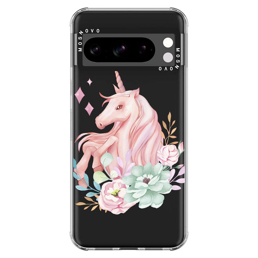 Pastel Flower Unicorn Phone Case - Google Pixel 8 Pro Case