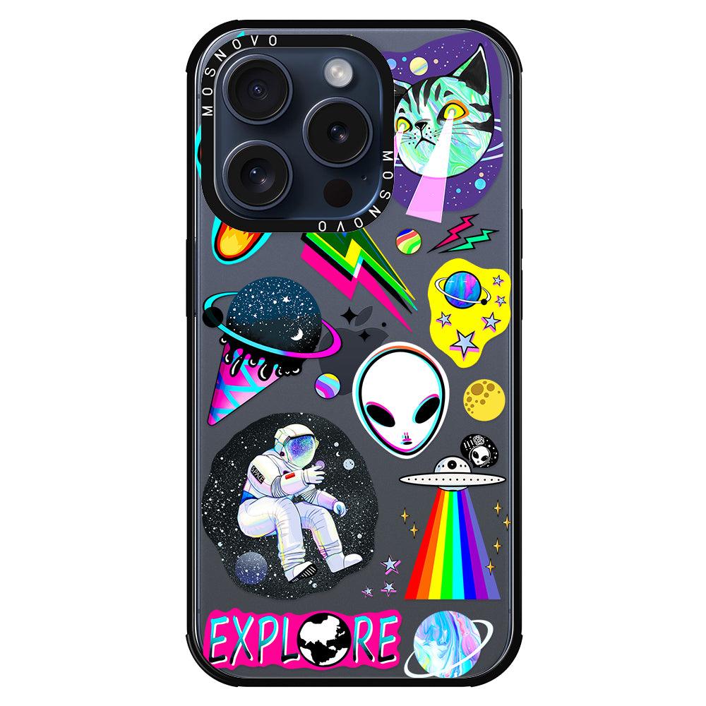 Sci-Fi Stickers Phone Case - iPhone 15 Pro Case - MOSNOVO