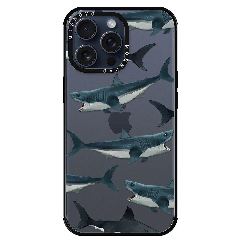 White Shark Phone Case - iPhone 15 Pro Max Case - MOSNOVO