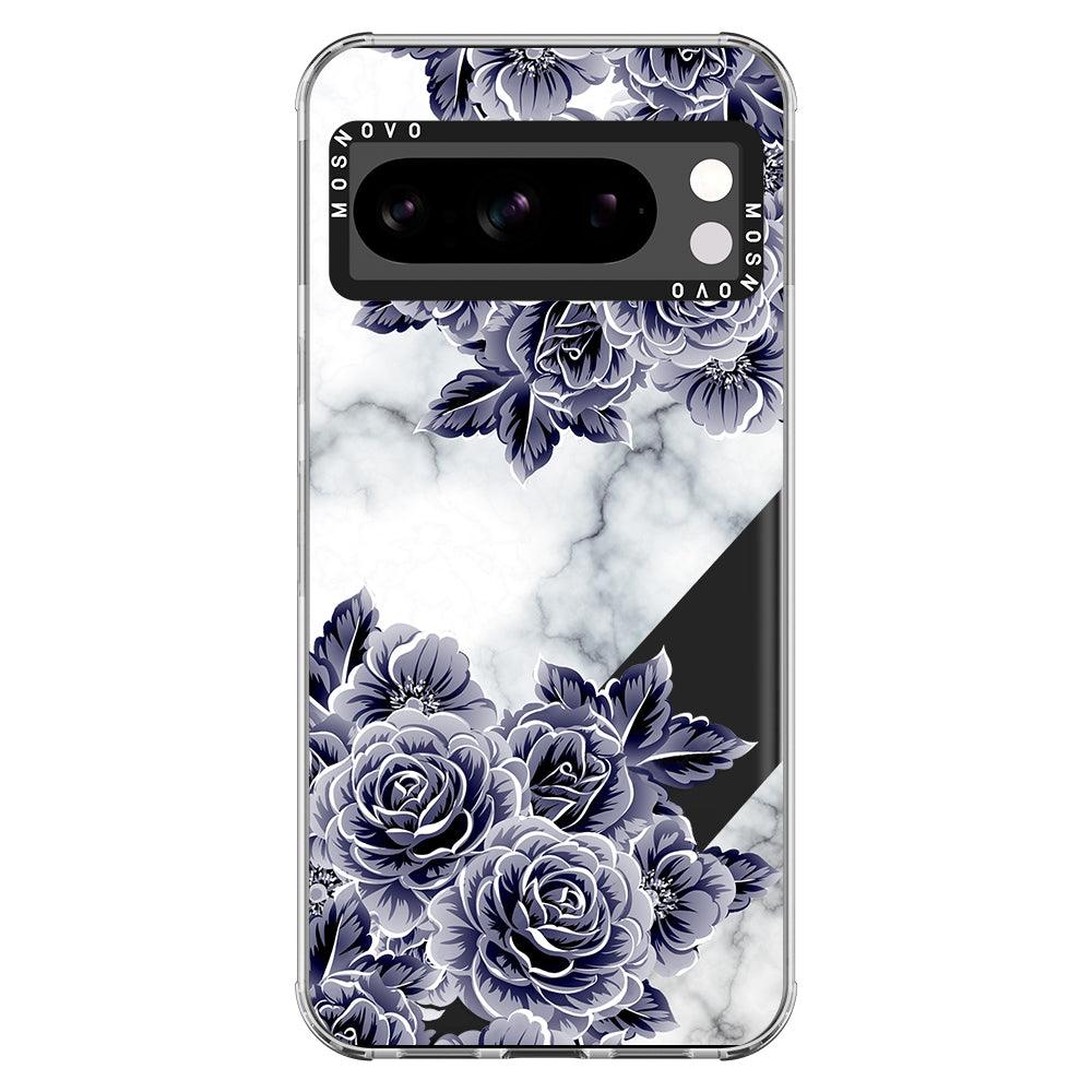 Purple Flower Marble Phone Case - Google Pixel 8 Pro Case