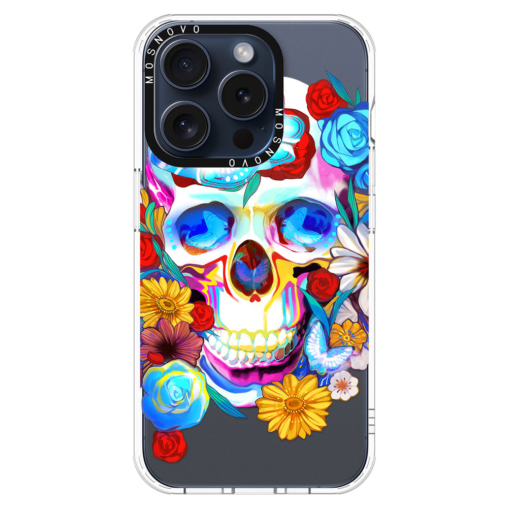 Neon Skull Phone Case - iPhone 15 Pro Case - MOSNOVO