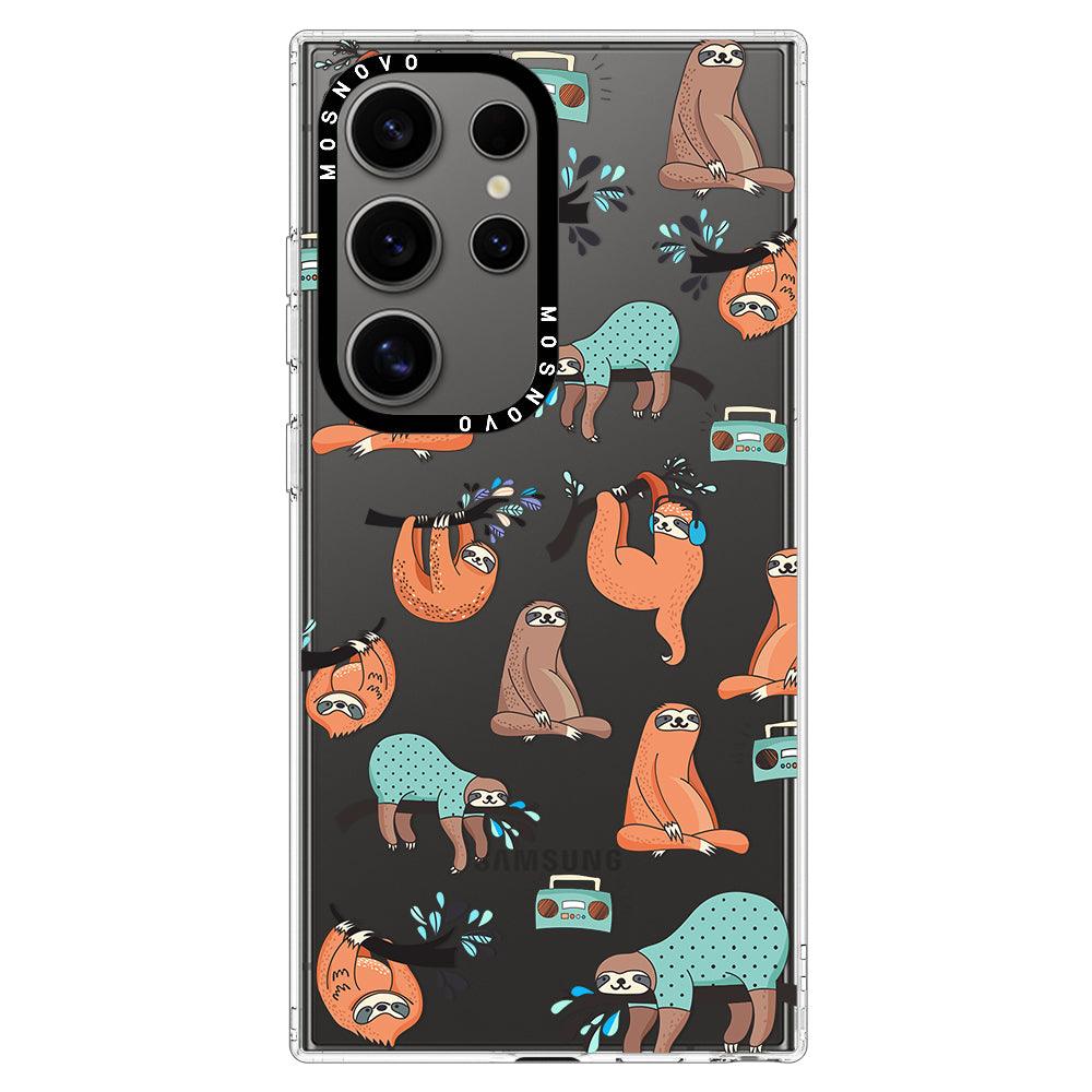 Musical Sloth Phone Case - Samsung Galaxy S24 Ultra Case - MOSNOVO