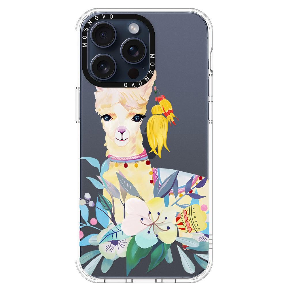 Boho Llama Phone Case - iPhone 15 Pro Max Case - MOSNOVO