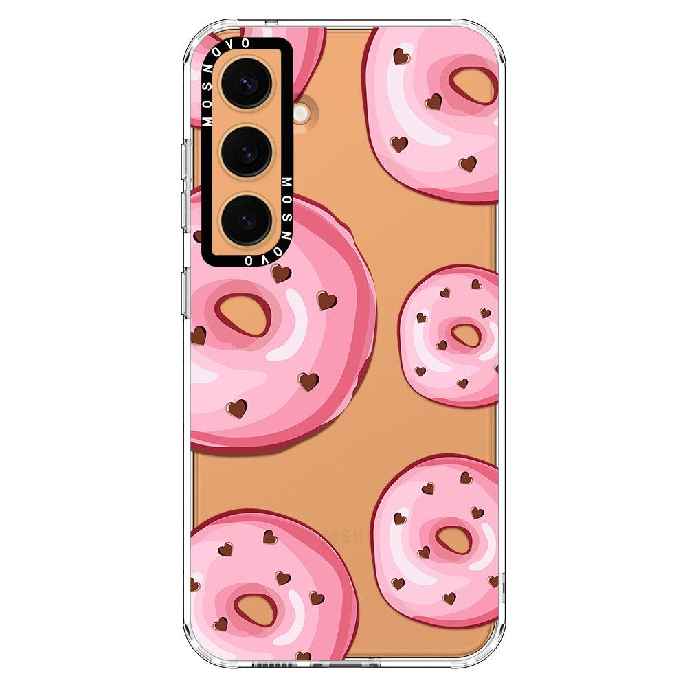 Pink Donuts Phone Case - Samsung Galaxy S24 Case - MOSNOVO