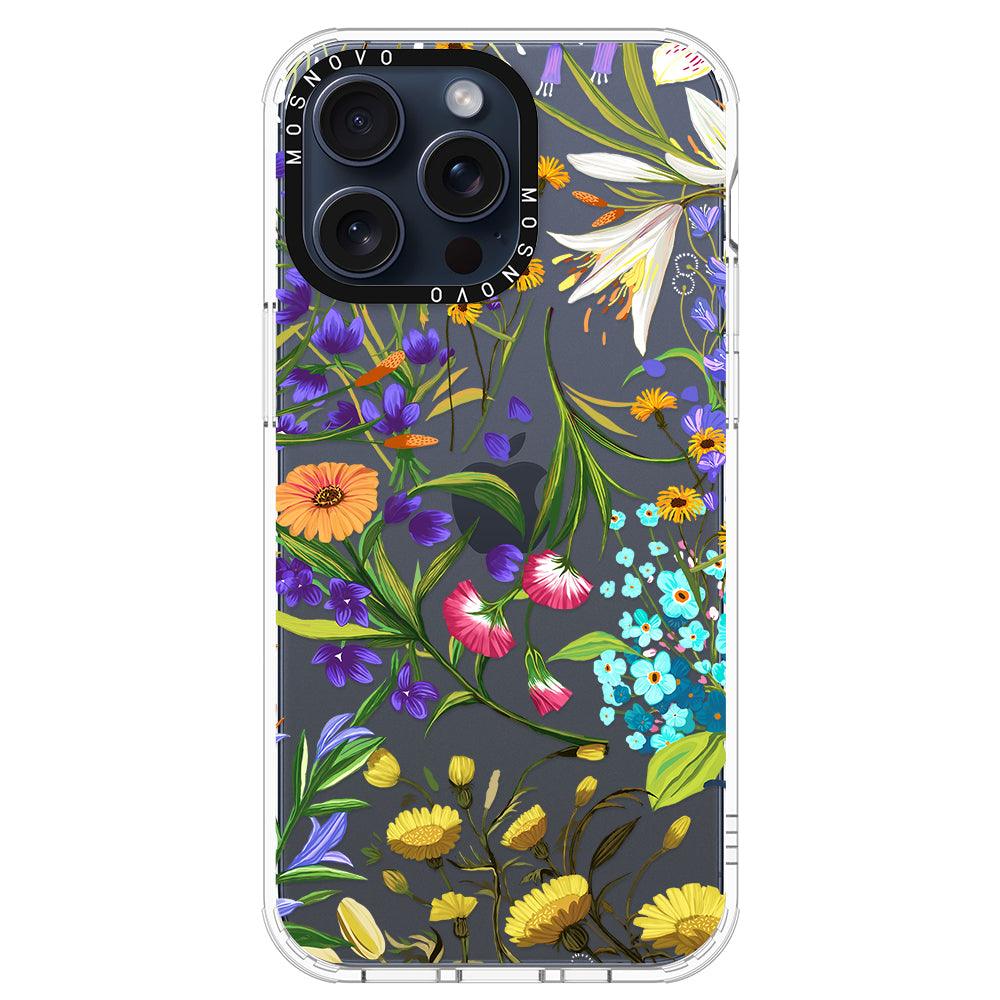 Summer Flower Holidays Phone Case - iPhone 15 Pro Max Case - MOSNOVO