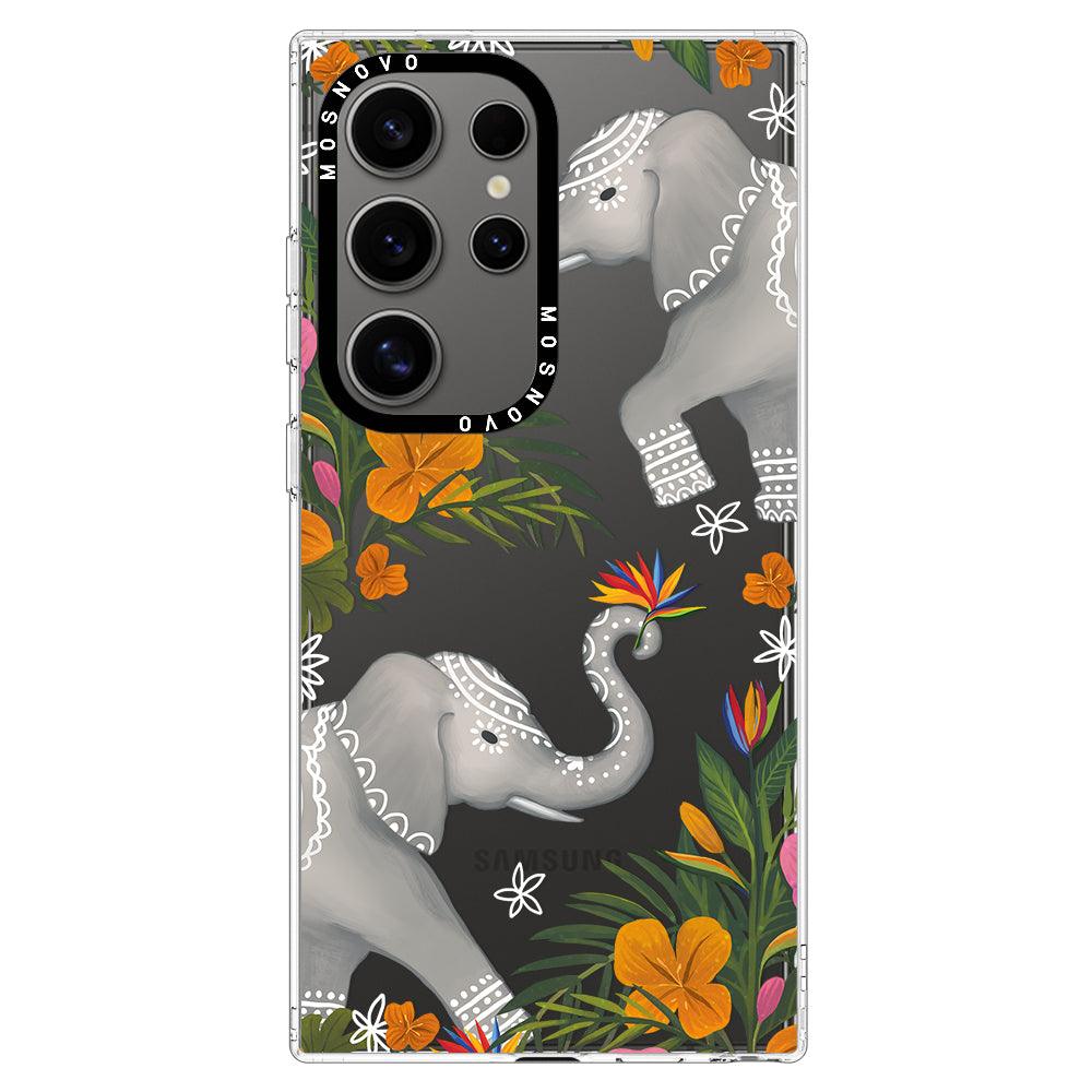 Tribal Elephant Phone Case - Samsung Galaxy S24 Ultra Case - MOSNOVO