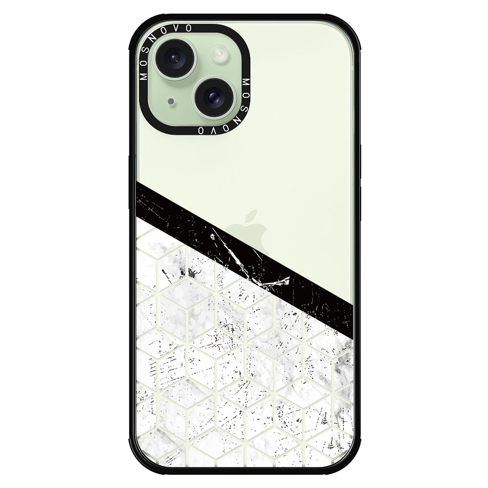 Marble Block Art Phone Case - iPhone 15 Case - MOSNOVO