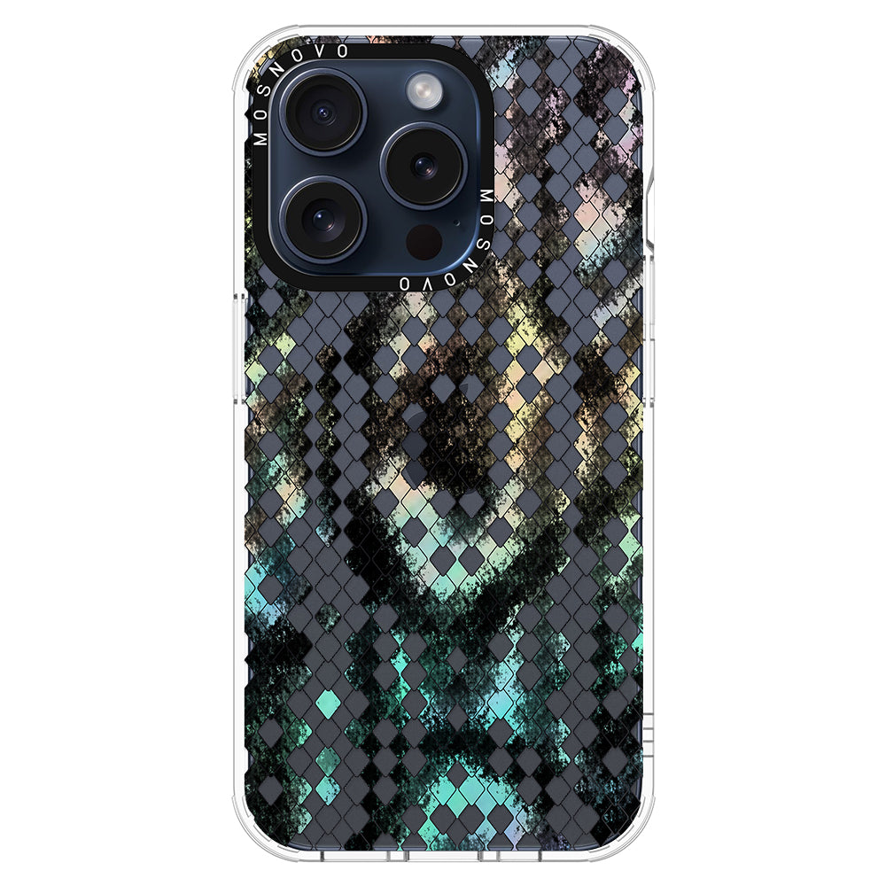 Rainbow Snake Print Phone Case - iPhone 15 Pro Case - MOSNOVO