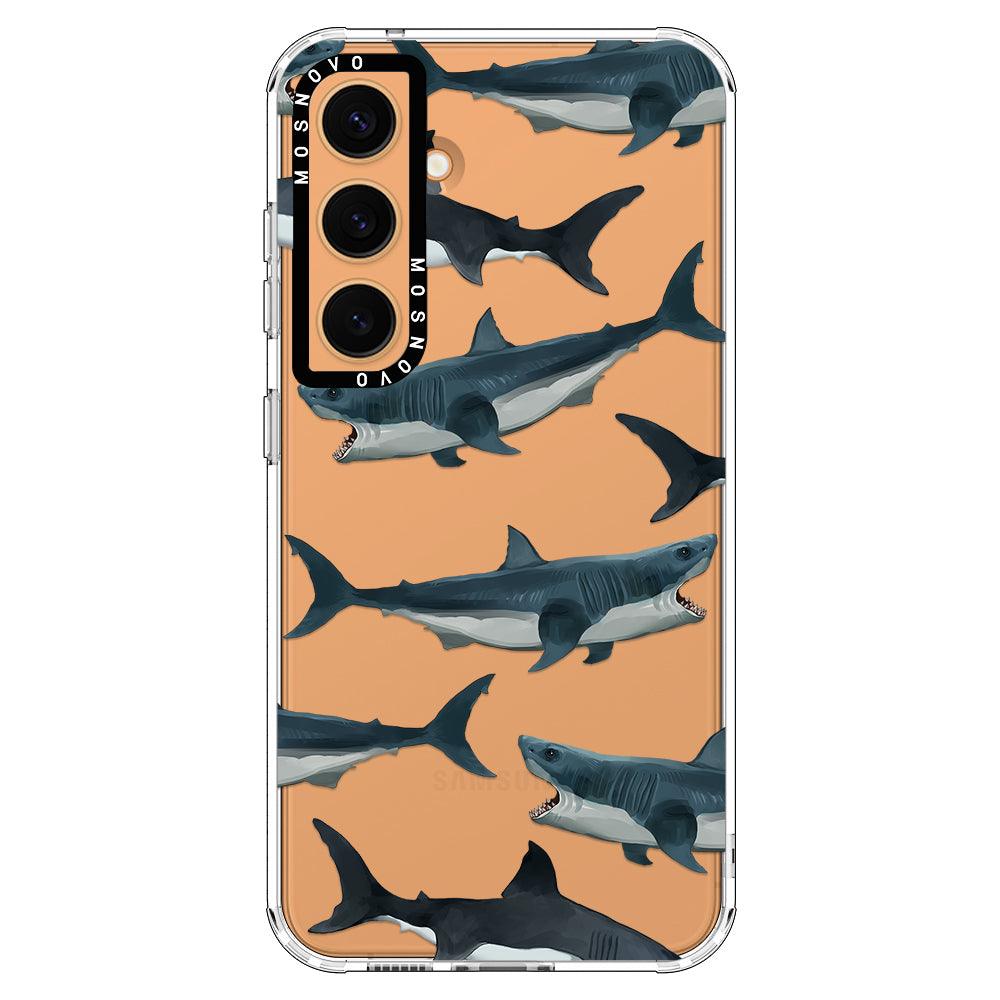 Great White Shark Phone Case - Samsung Galaxy S24 Case - MOSNOVO