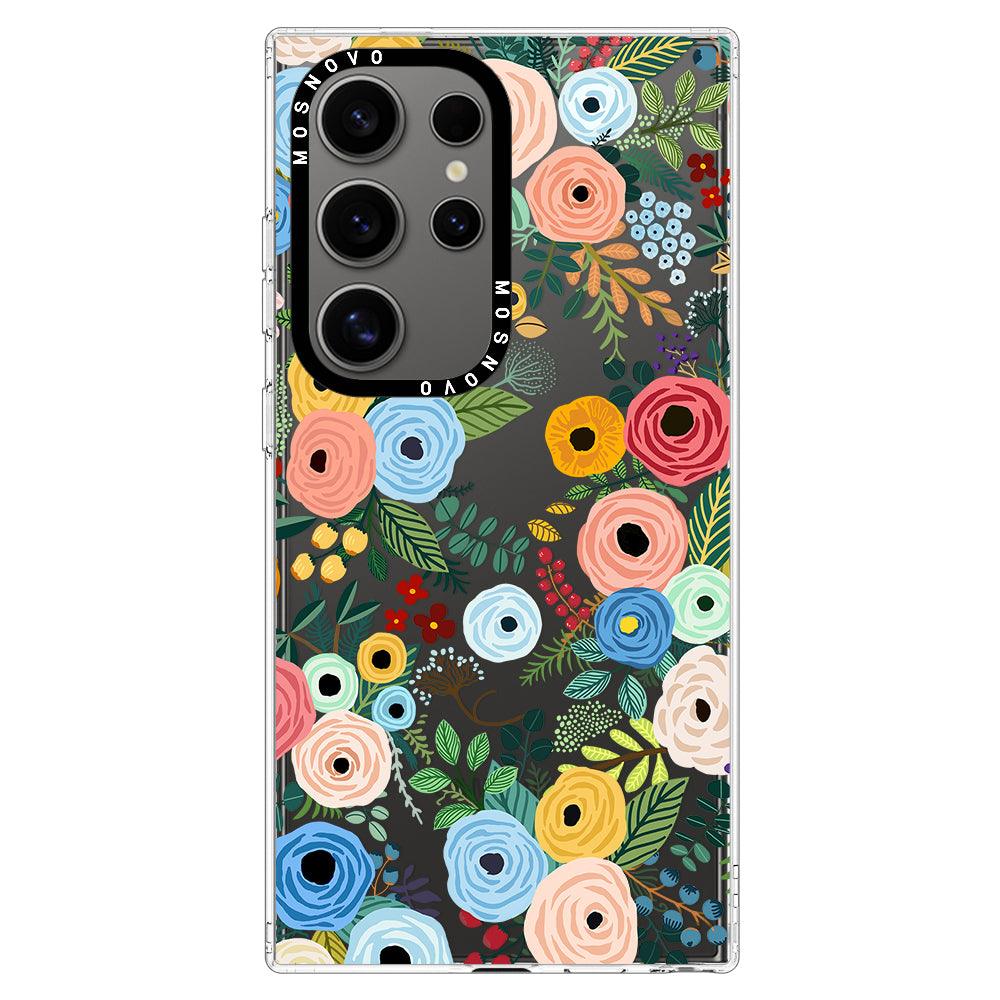 Pastel Floral Garden Phone Case - Samsung Galaxy S24 Ultra Case - MOSNOVO