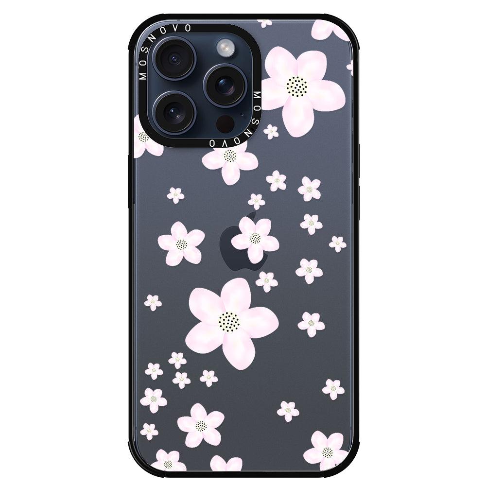 Pink Cherry Blossom Phone Case - iPhone 15 Pro Max Case - MOSNOVO