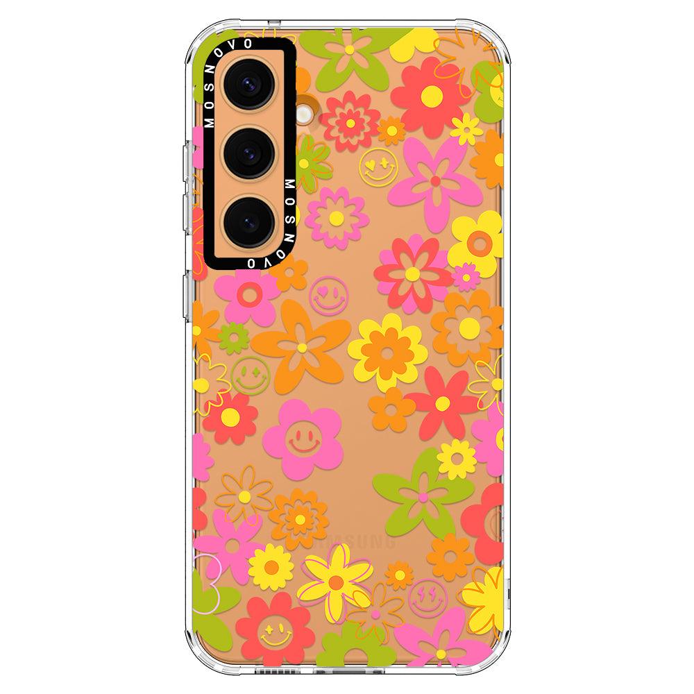 70's Groovy Floral Phone Case - Samsung Galaxy S24 Case