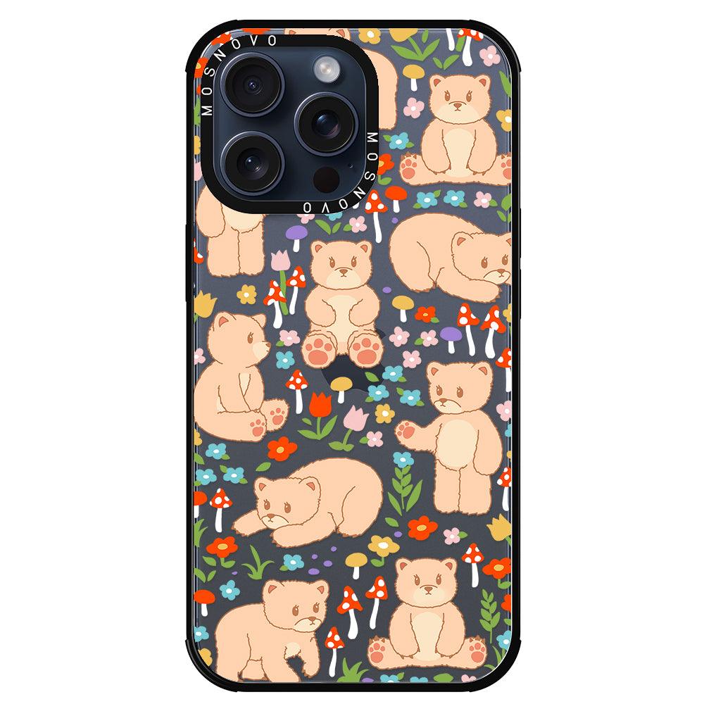 Cute Bear Phone Case - iPhone 15 Pro Max Case - MOSNOVO