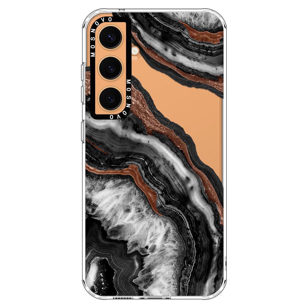 Black Agate Phone Case - Samsung Galaxy S24 Case - MOSNOVO