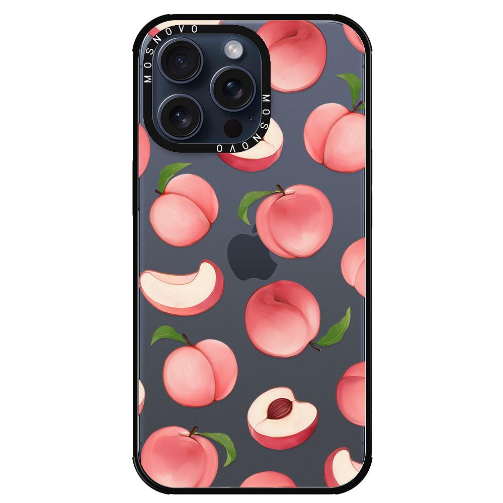 Cute Peach Phone Case - iPhone 15 Pro Max Case - MOSNOVO