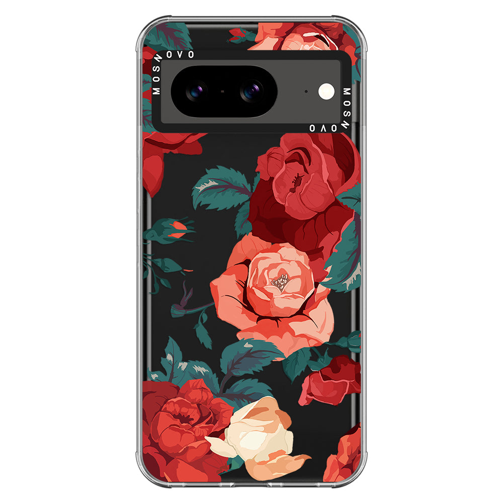 Vintage Red Rose Phone Case - Google Pixel 8 Case - MOSNOVO