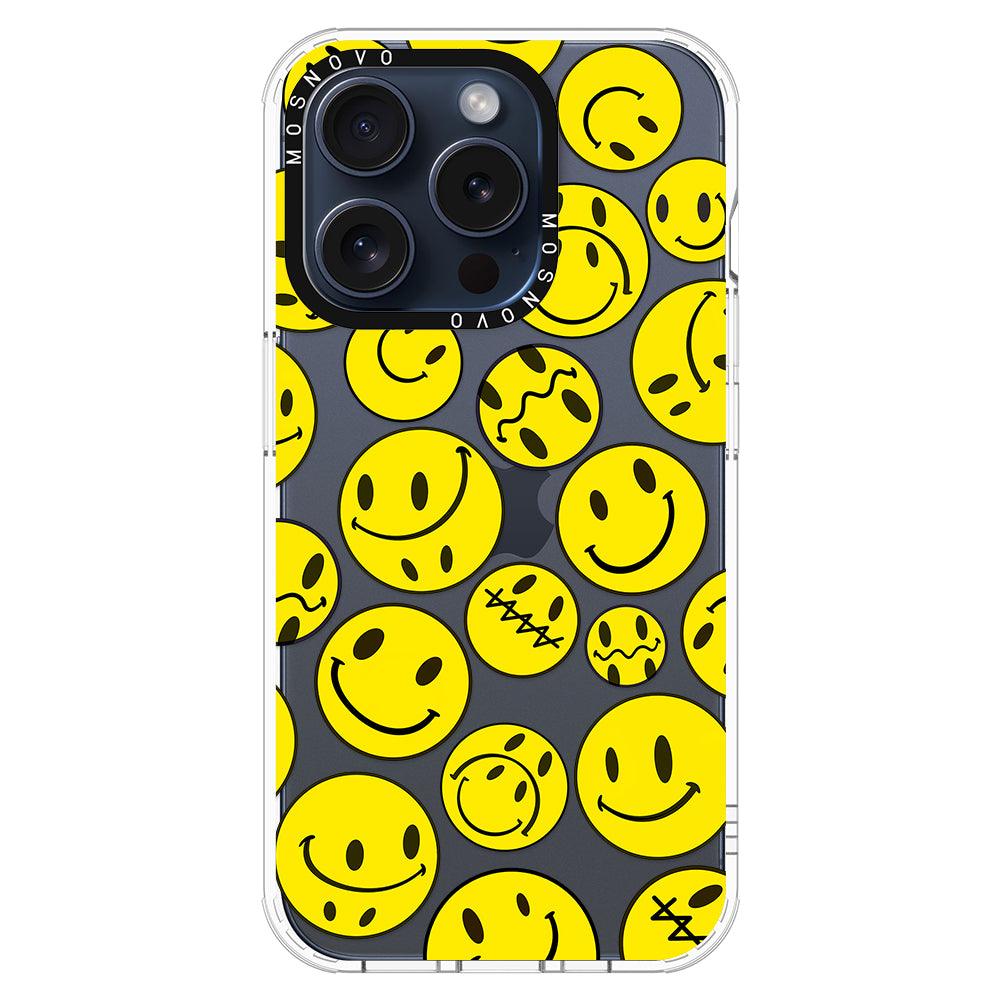 Smiley Face Phone Case - iPhone 15 Pro Case - MOSNOVO