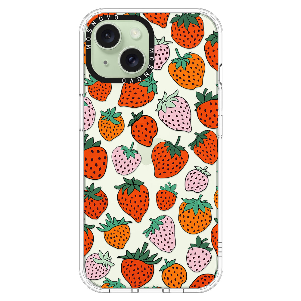 Cute Strawberry Phone Case - iPhone 15 Plus Case - MOSNOVO