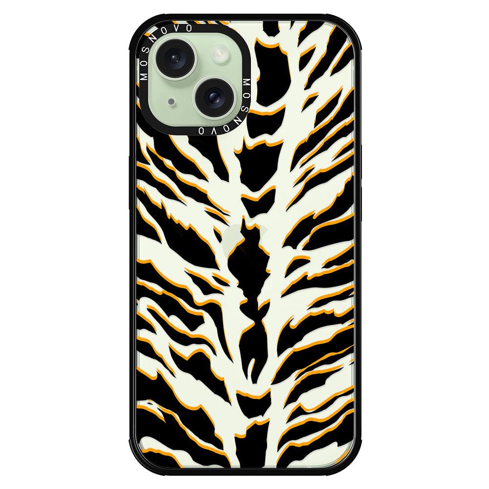 Tiger Print Phone Case - iPhone 15 Plus Case - MOSNOVO