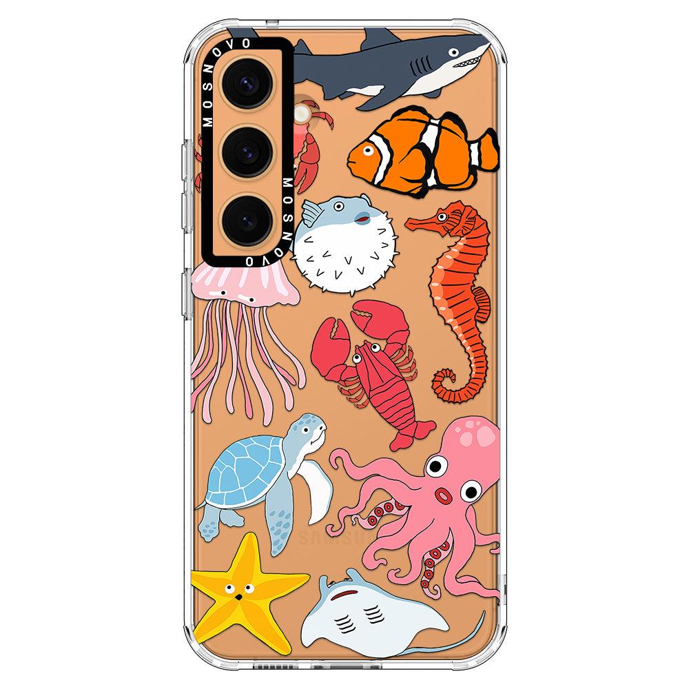 Cute Sea Animal Phone Case - Samsung Galaxy S24 Case - MOSNOVO