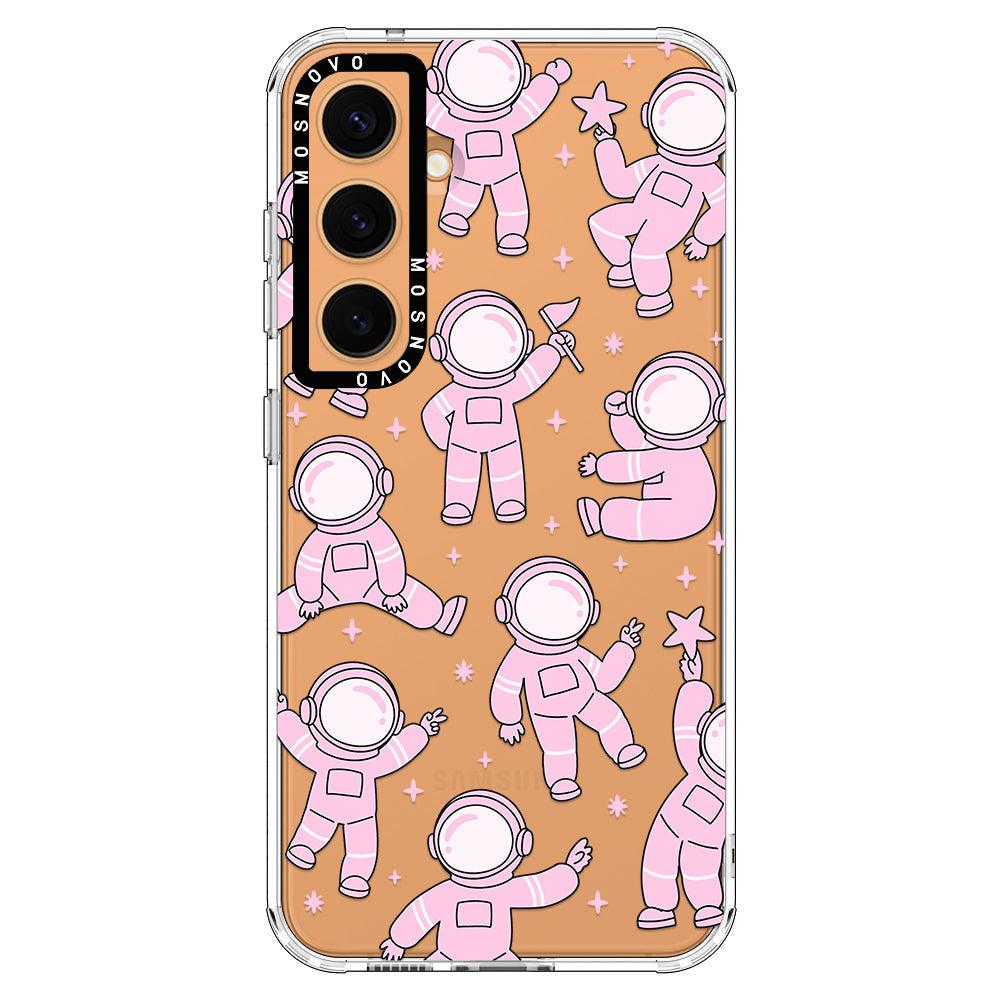 Pink Astronaut Phone Case - Samsung Galaxy S24 Plus Case