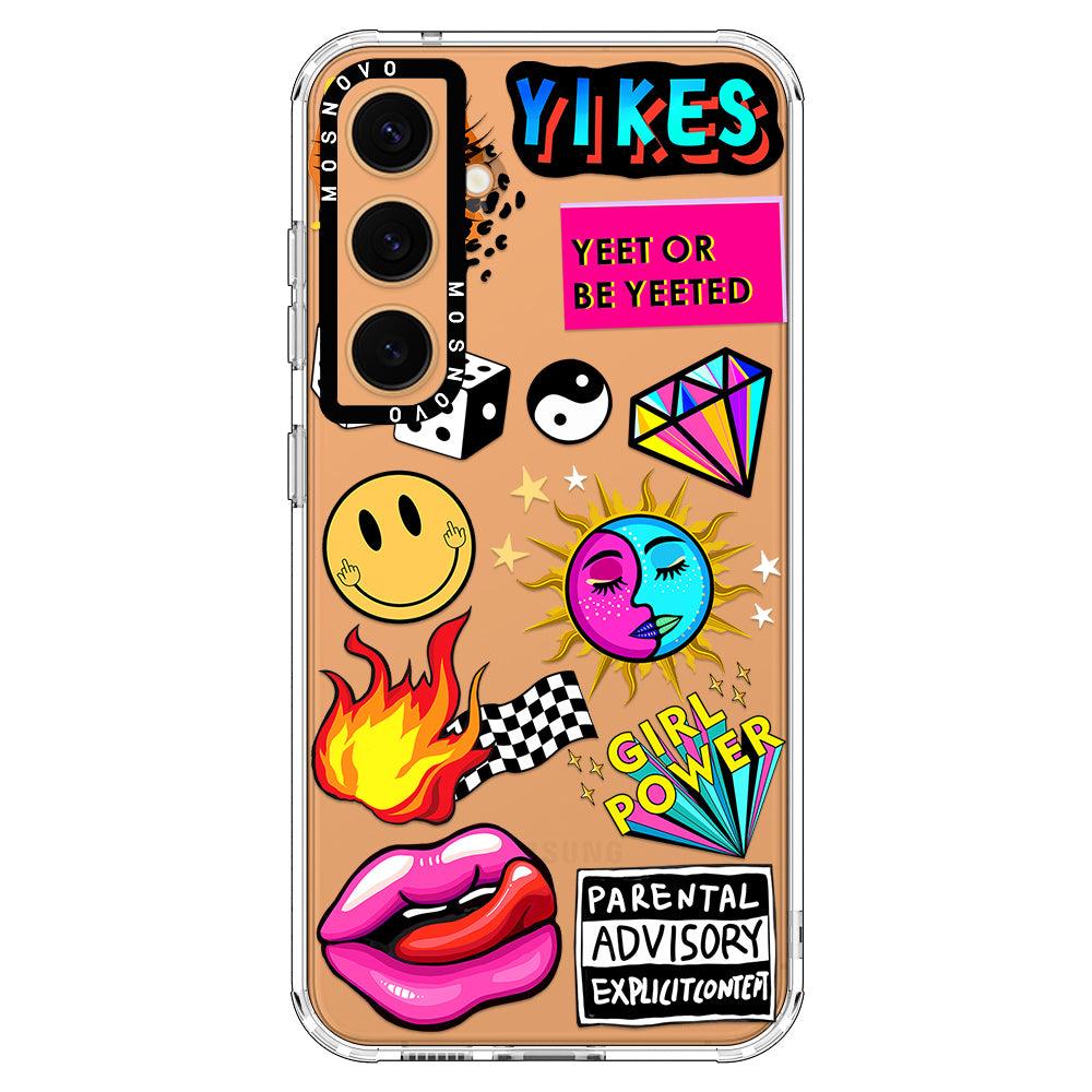 Funky Stickers Phone Case - Samsung Galaxy S24 Case - MOSNOVO