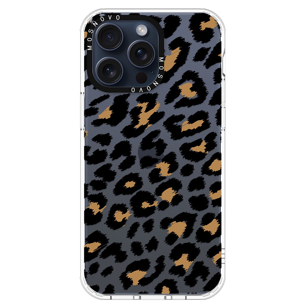 Leopard Print Phone Case - iPhone 15 Pro Max Case - MOSNOVO