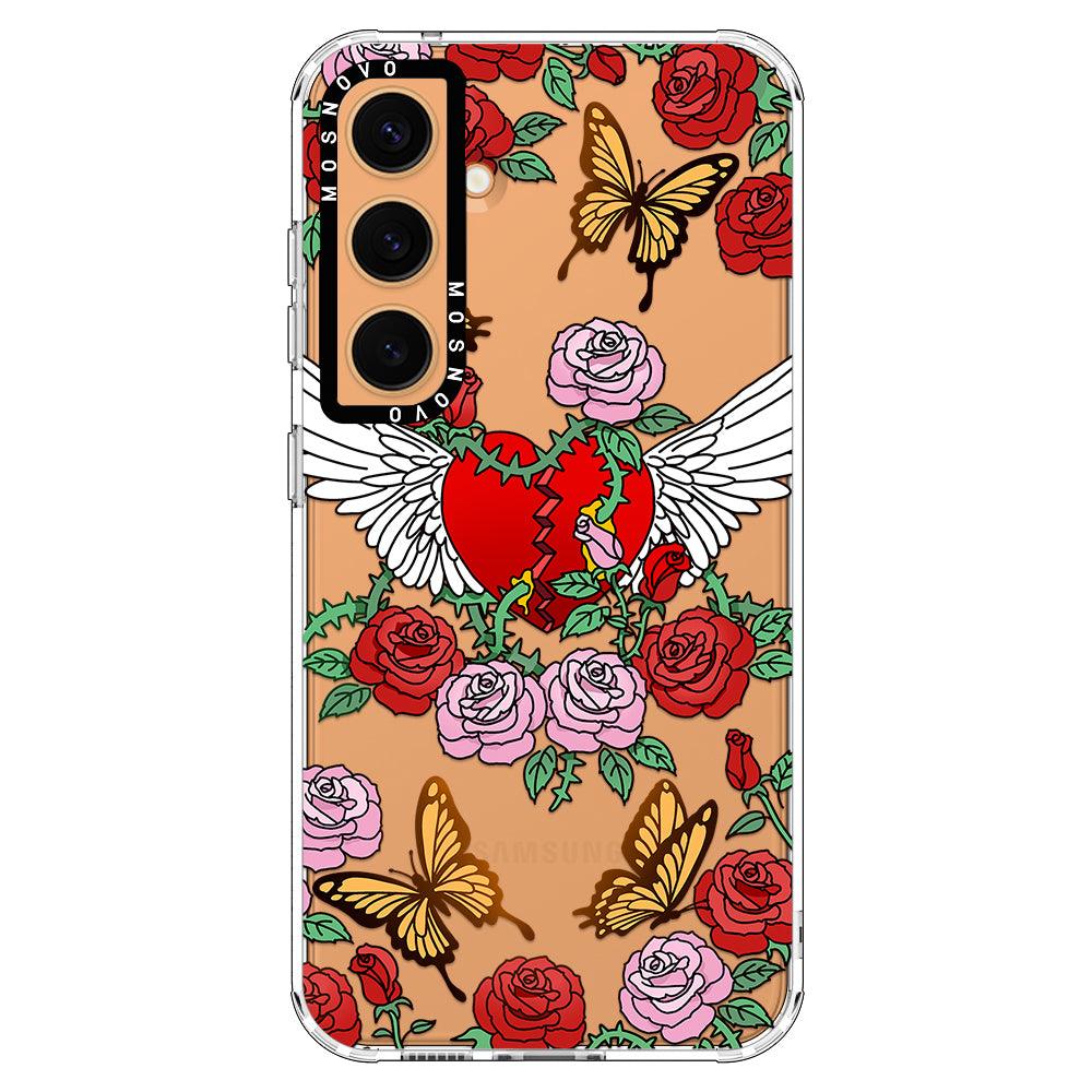 Wing Heart Phone Case - Samsung Galaxy S24 Case - MOSNOVO