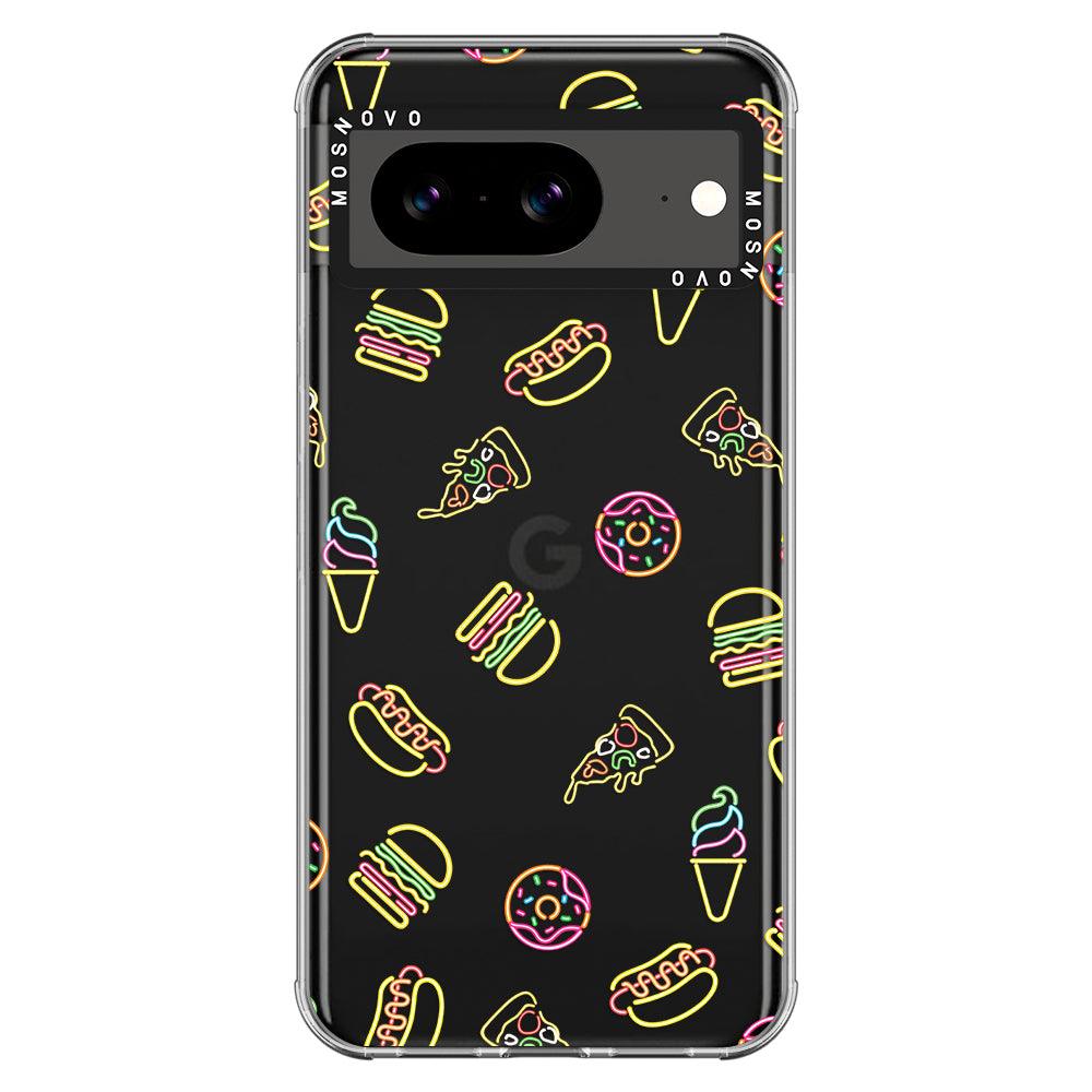 Neon Burgers Phone Case - Google Pixel 8 Case - MOSNOVO