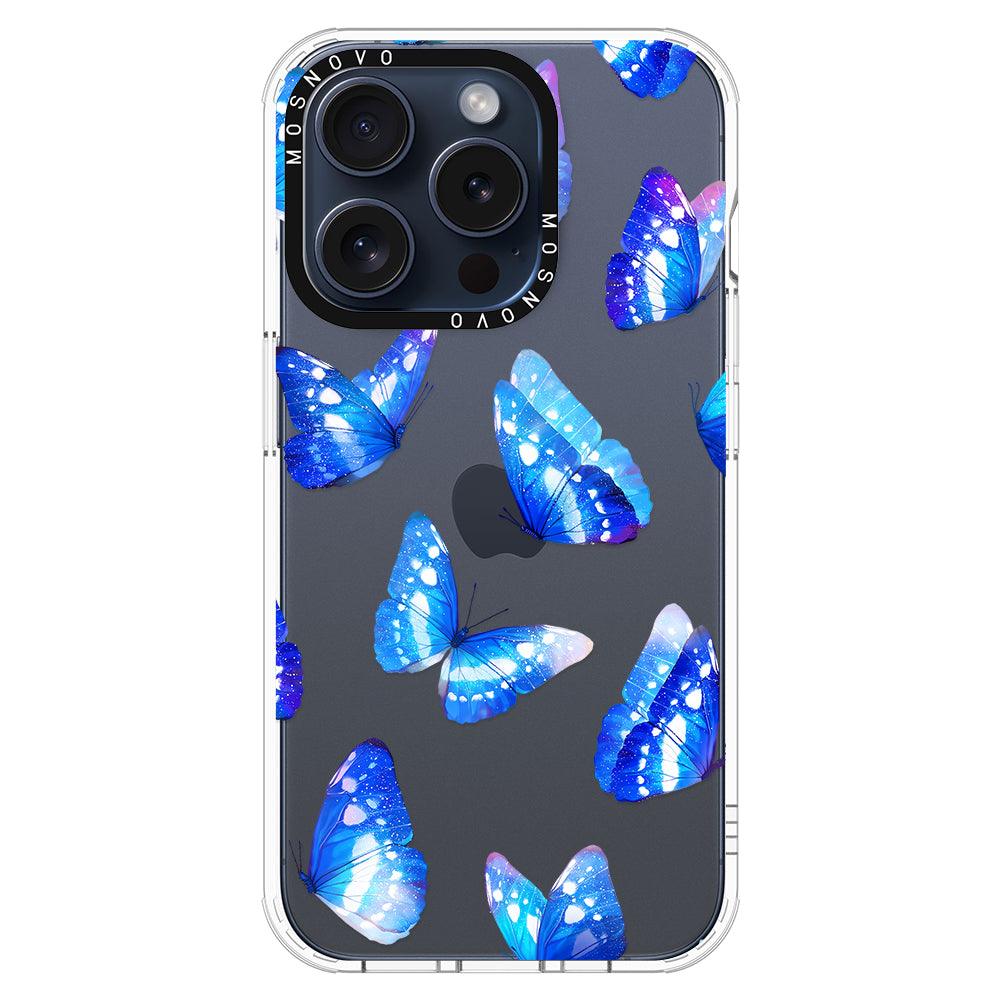 Stunning Blue Butterflies Phone Case - iPhone 15 Pro Case - MOSNOVO