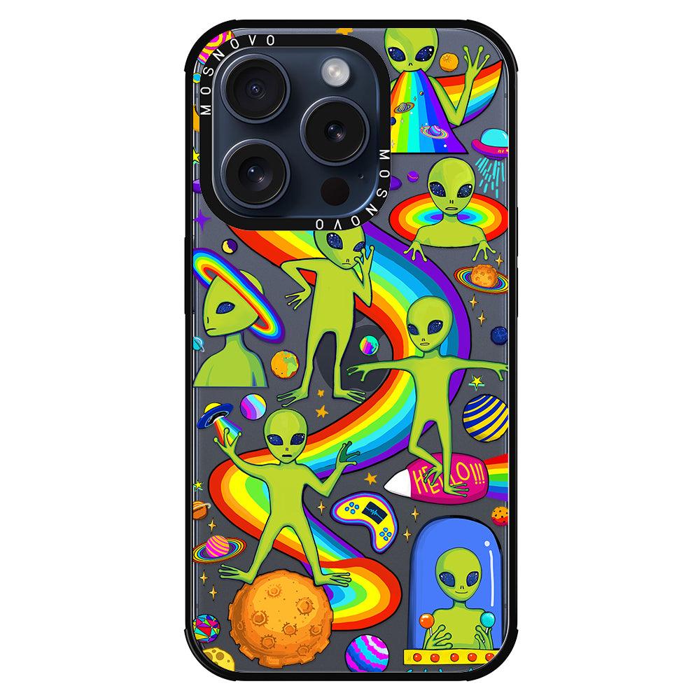 Funny Alien Phone Case - iPhone 15 Pro Case - MOSNOVO