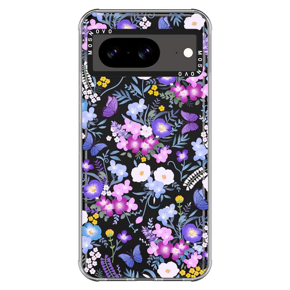 Purple Peri Nemophila Flower Phone Case - Google Pixel 8 Case