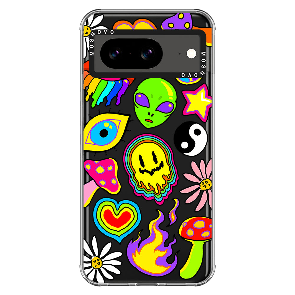 Hippie Rainbow Face Love Phone Case - Google Pixel 8 Case - MOSNOVO