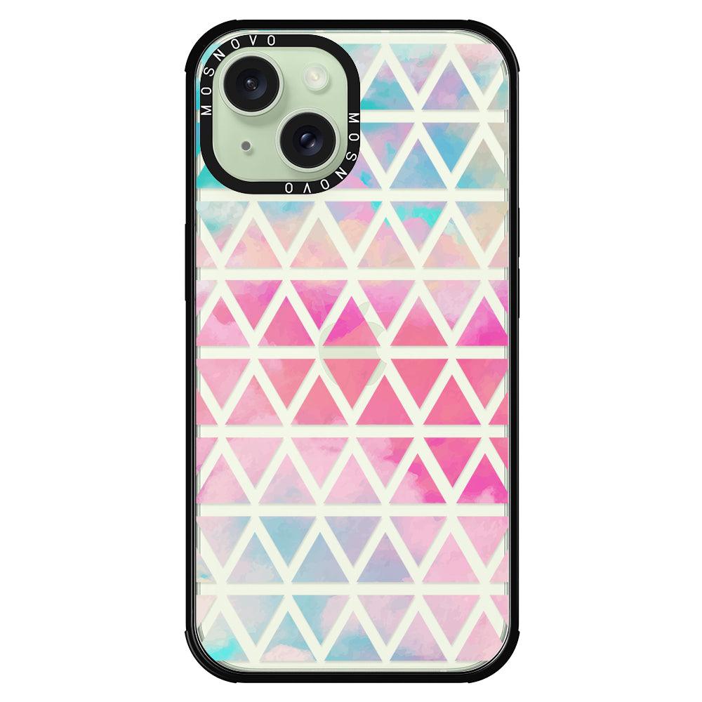 Gradient Triangles Phone Case - iPhone 15 Plus Case - MOSNOVO