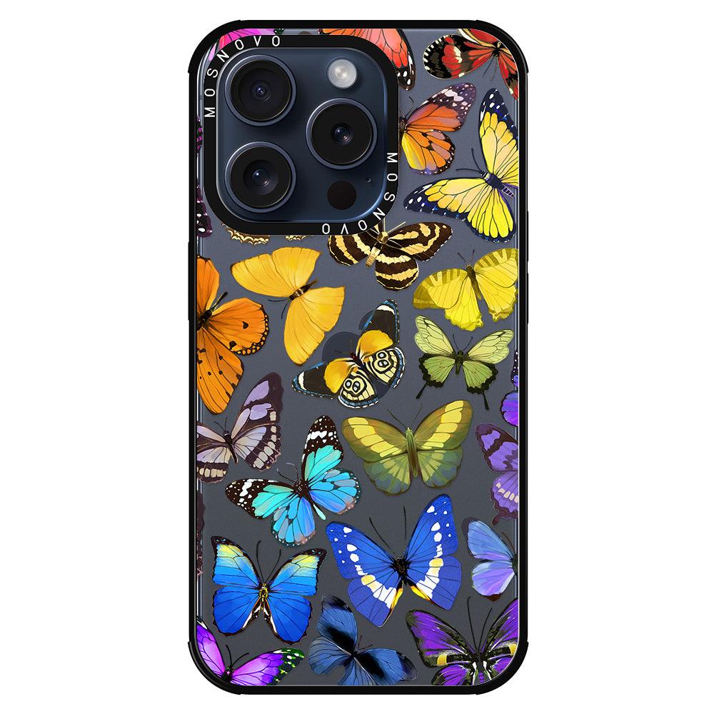 Rainbow Butterfly Phone Case - iPhone 15 Pro Case - MOSNOVO