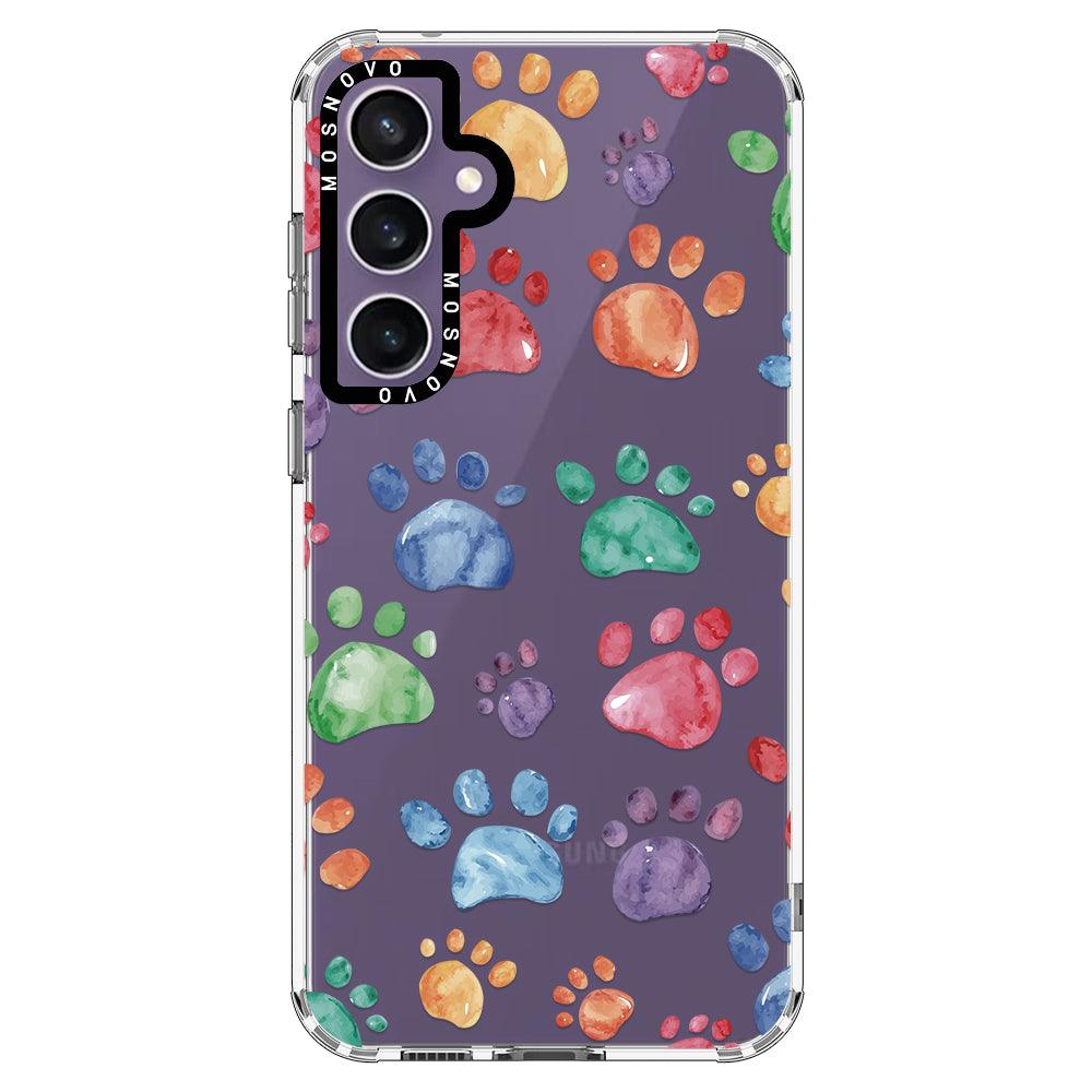 Colorful Paw Phone Case - Samsung Galaxy S23 FE Case