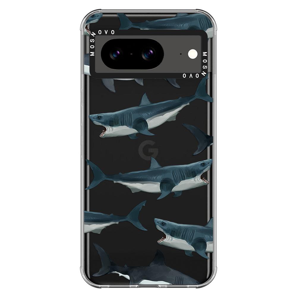 White Shark Phone Case - Google Pixel 8 Case - MOSNOVO