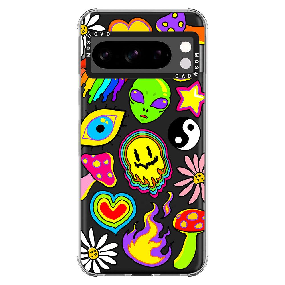 Hippie Rainbow Face Love Phone Case - Google Pixel 8 Pro Case - MOSNOVO