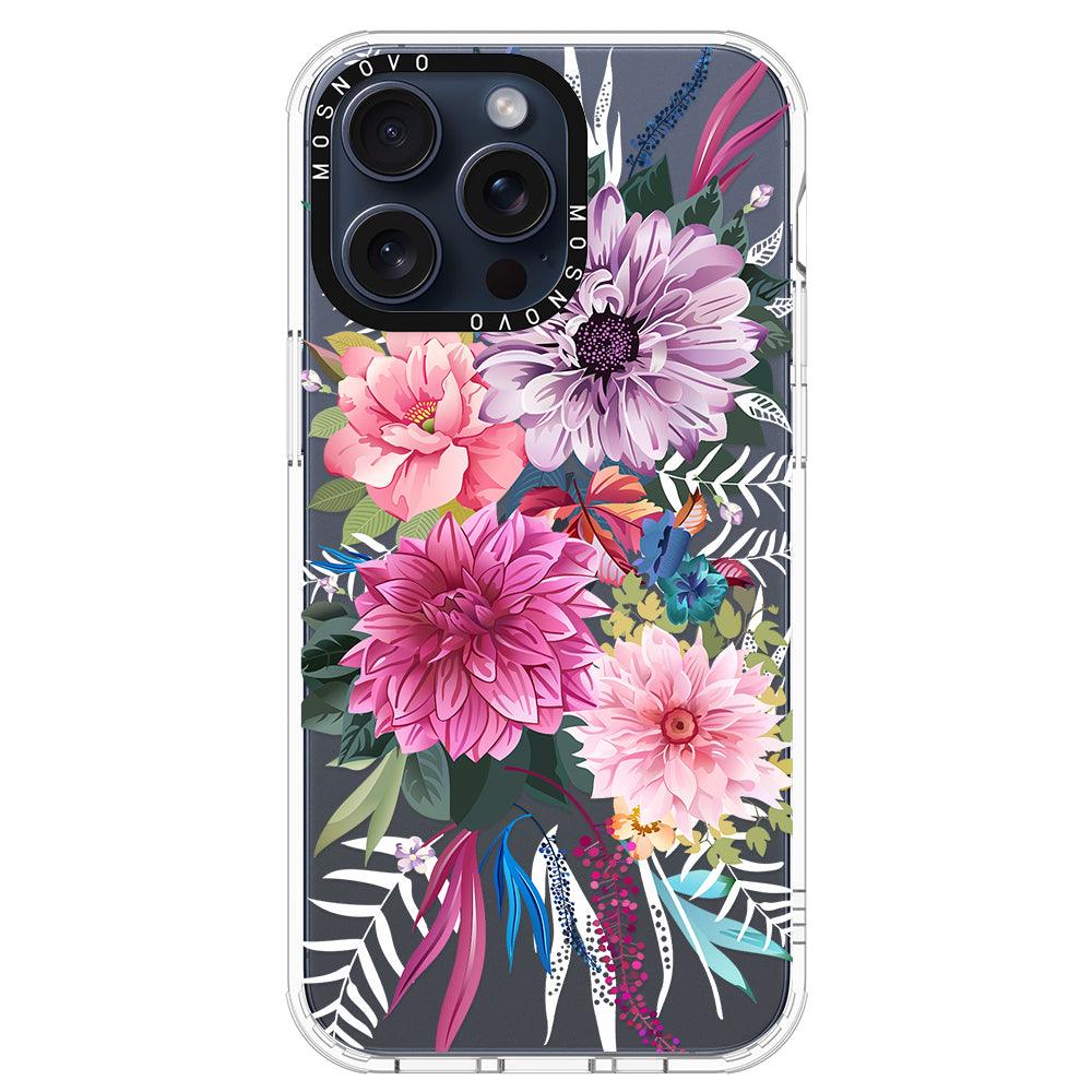 Dahlia Bloom Phone Case - iPhone 15 Pro Max Case - MOSNOVO